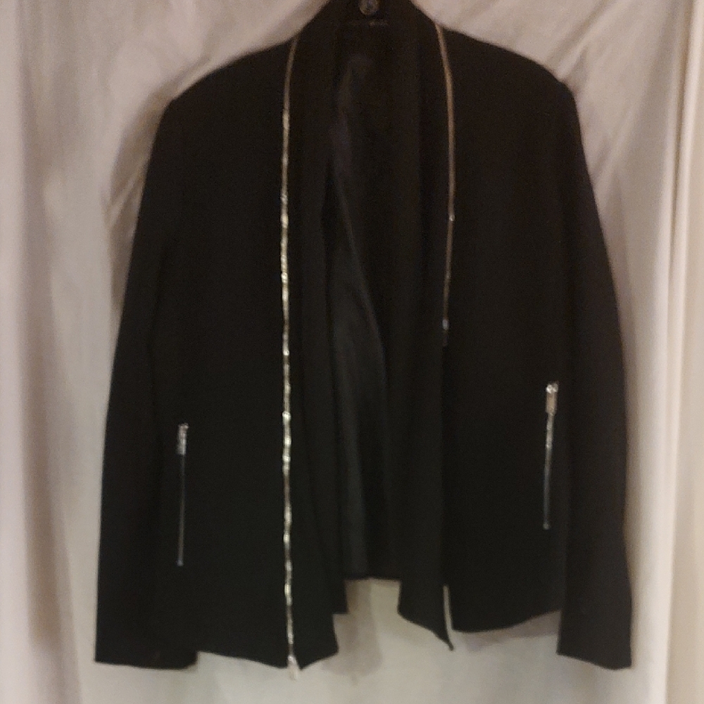 Fate Black Jacket with Subtle Silver Details